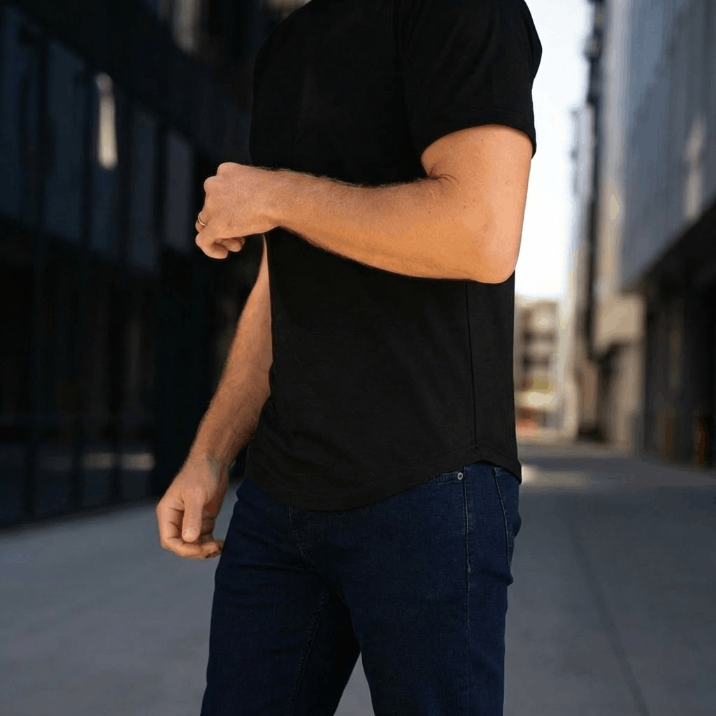 EARTH’S LIFETIME TEE: HEMP. BAMBOO. NO PFAS. GRIPS ARMS. HIDES GUT.