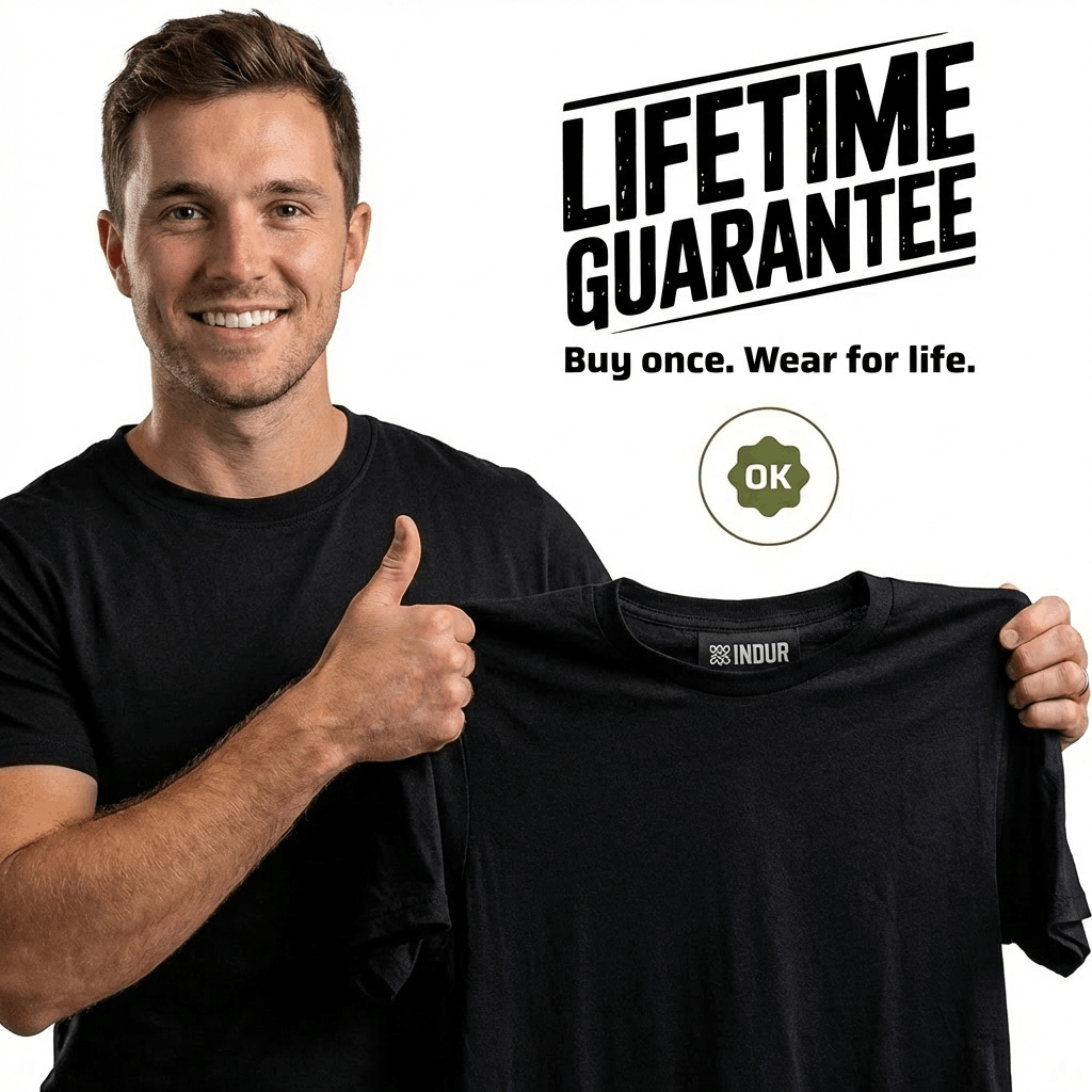 EARTH’S LIFETIME TEE: HEMP. BAMBOO. NO PFAS. GRIPS ARMS. HIDES GUT.