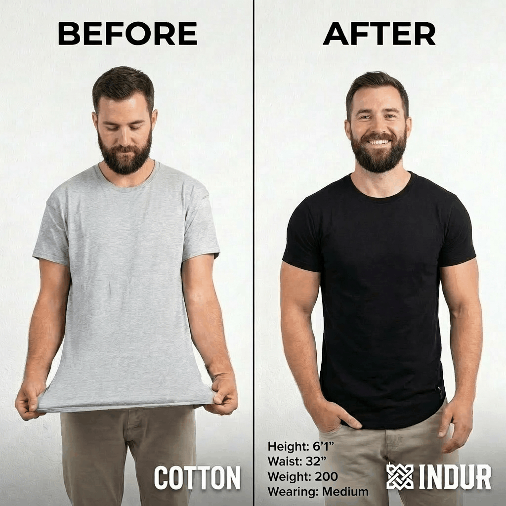 EARTH’S LIFETIME TEE: HEMP. BAMBOO. NO PFAS. GRIPS ARMS. HIDES GUT.